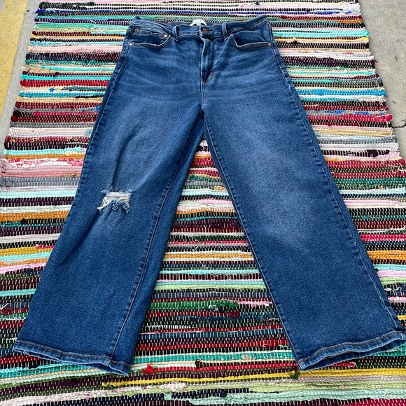 Rachel Rachel Roy Distressed Wide Leg Ankle Jeans-#1954+ - Picture 7 of 15